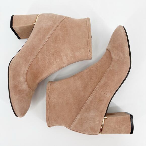 Cole Haan Laree Stretch Bootie Womens 7B Mocha Mousse Suede Leather Sock Boot - Picture 5 of 12